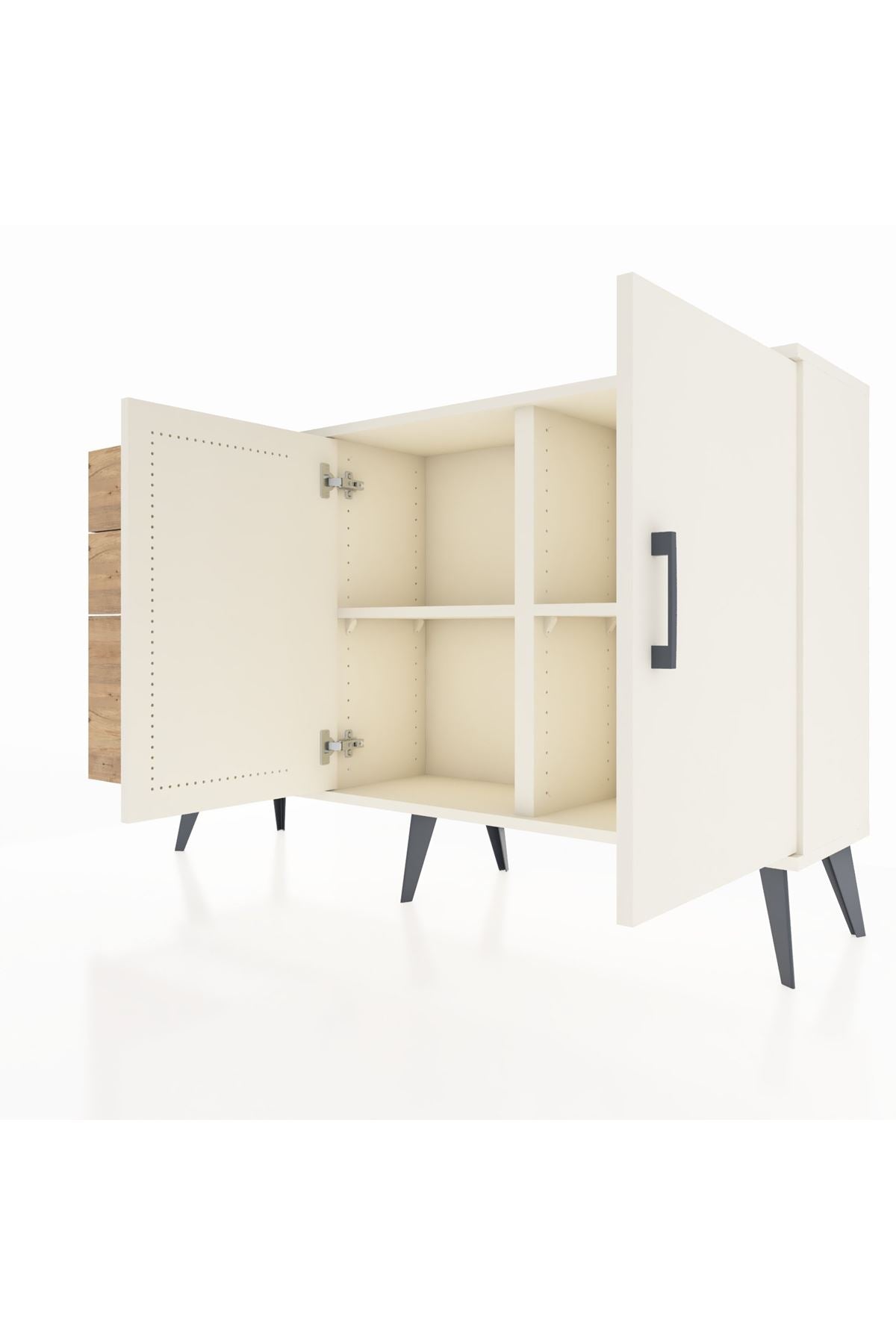 Arges Konsol 2 Raflı 3 Çekmeceli 2 Kapaklı 132x30x83 - S144M044V06A