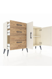 Arges Konsol 2 Raflı 3 Çekmeceli 2 Kapaklı 132x30x83 - S144M044V06A