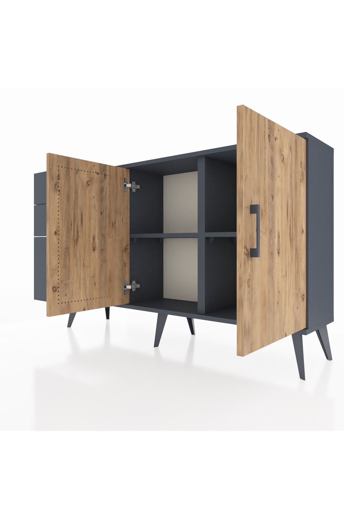 Arges Konsol 2 Raflı 3 Çekmeceli 2 Kapaklı 132x30x83 - S144M044V11A