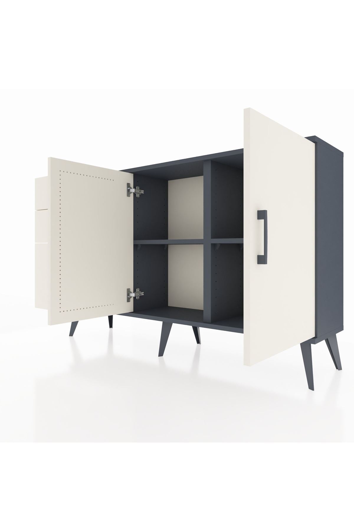 Arges Konsol 2 Raflı 3 Çekmeceli 2 Kapaklı 132x30x83 - S144M044V13A