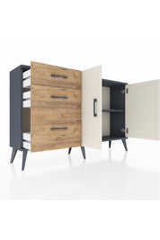 Arges Konsol 2 Raflı 3 Çekmeceli 2 Kapaklı 132x30x83 - S144M044V15A