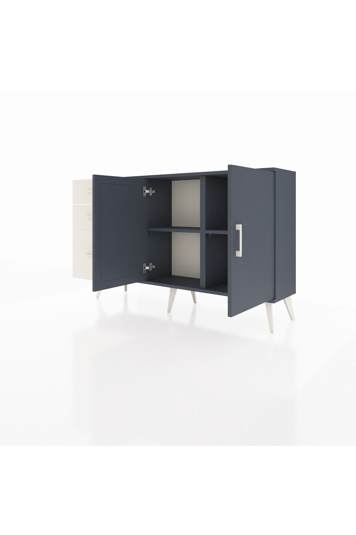 Arges Konsol 2 Raflı 3 Çekmeceli 2 Kapaklı 132x30x83 - S144M044V16A