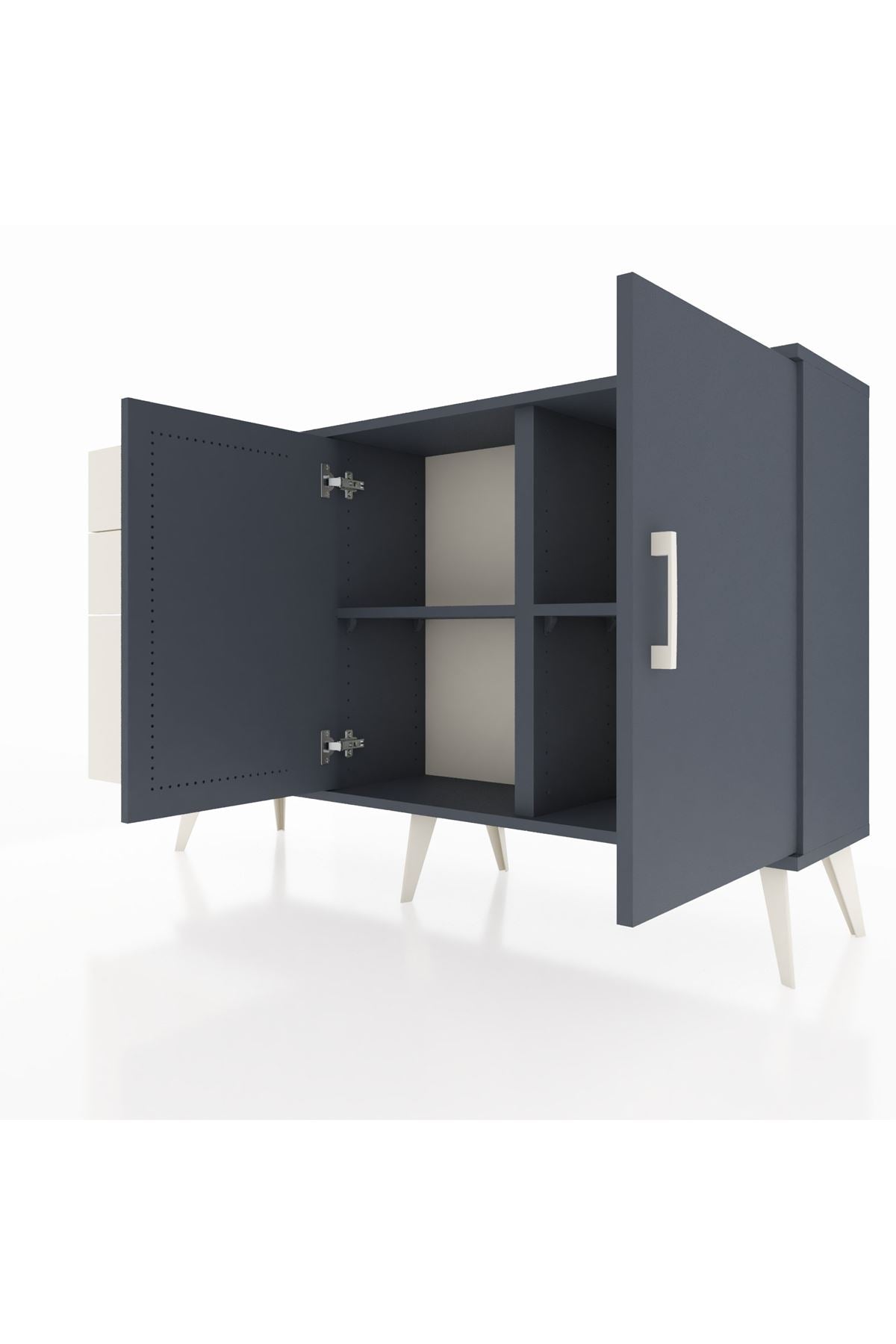 Arges Konsol 2 Raflı 3 Çekmeceli 2 Kapaklı 132x30x83 - S144M044V16A