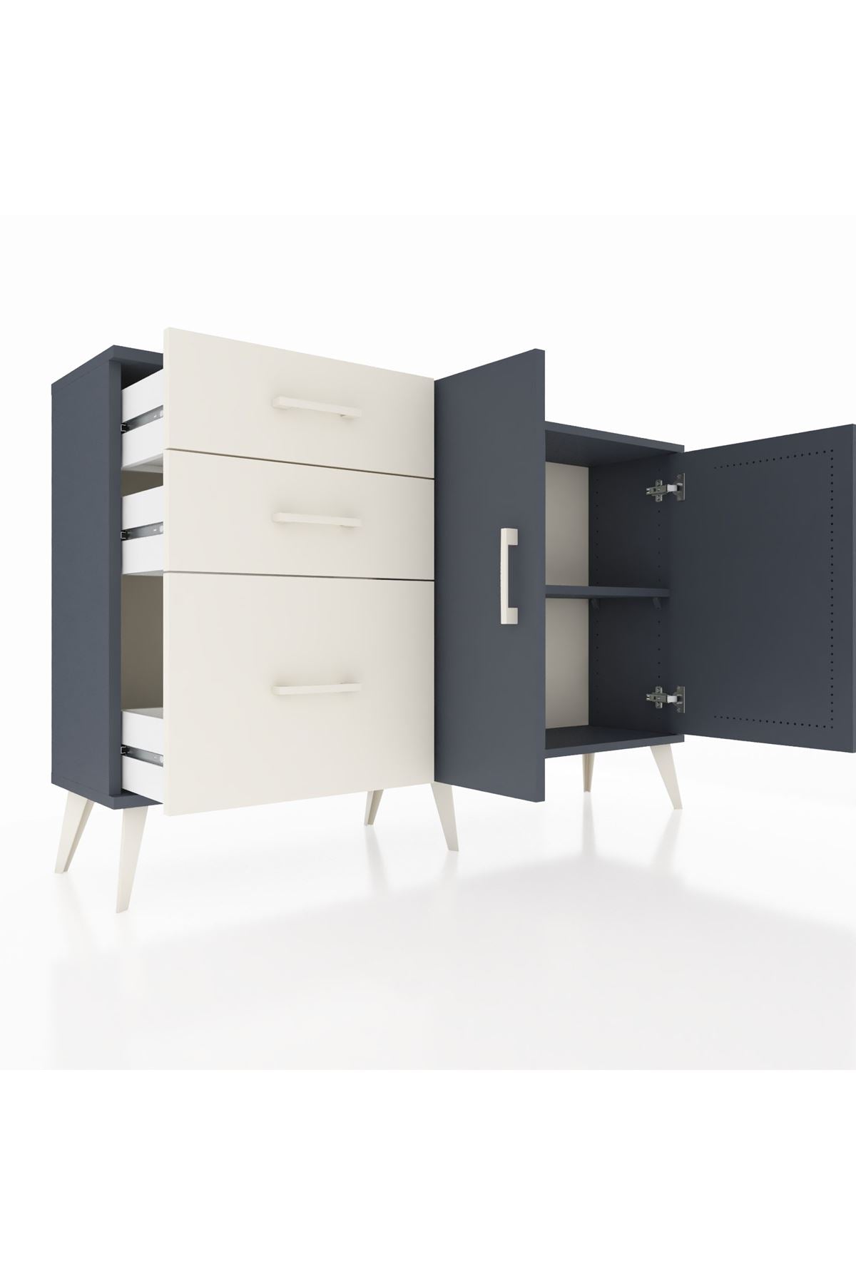 Arges Konsol 2 Raflı 3 Çekmeceli 2 Kapaklı 132x30x83 - S144M044V16A