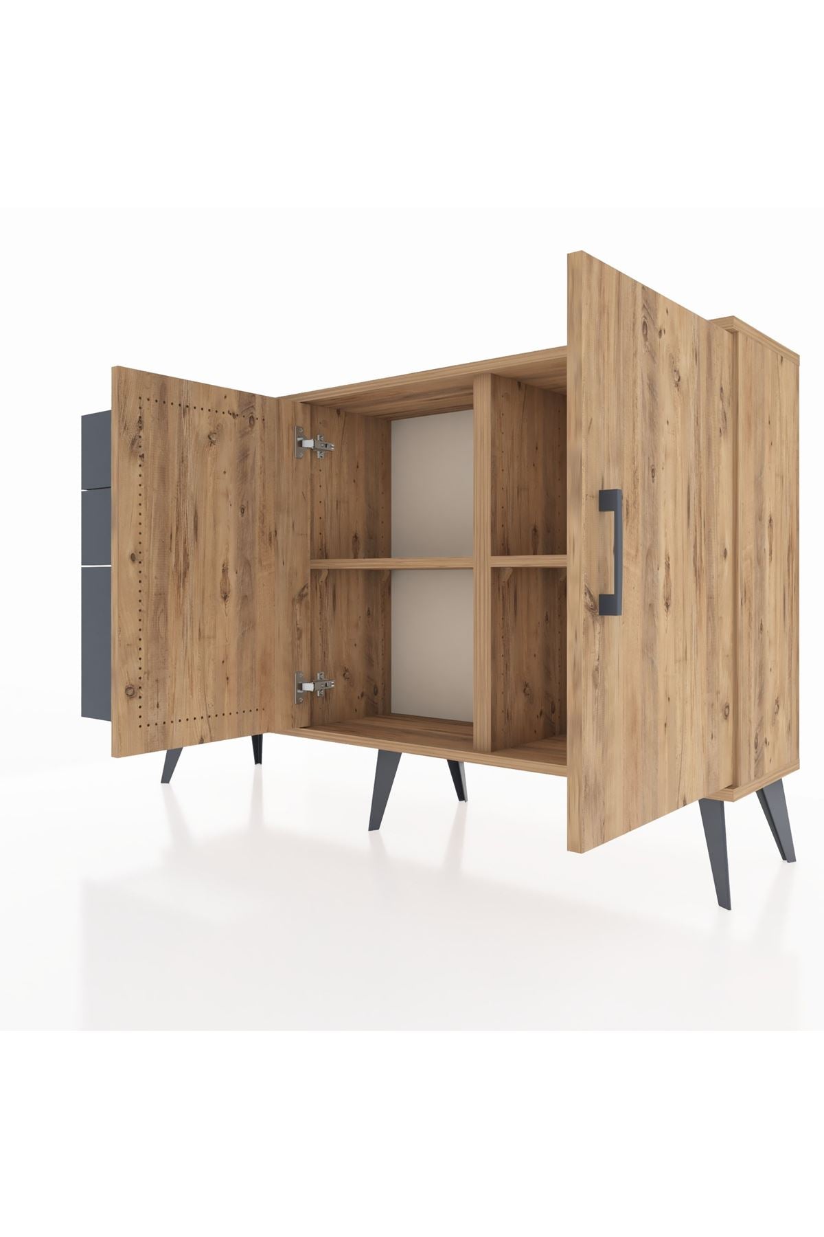 Arges Konsol 2 Raflı 3 Çekmeceli 2 Kapaklı 132x30x83 - S144M044V20A