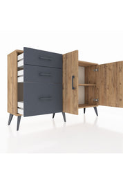 Arges Konsol 2 Raflı 3 Çekmeceli 2 Kapaklı 132x30x83 - S144M044V20A