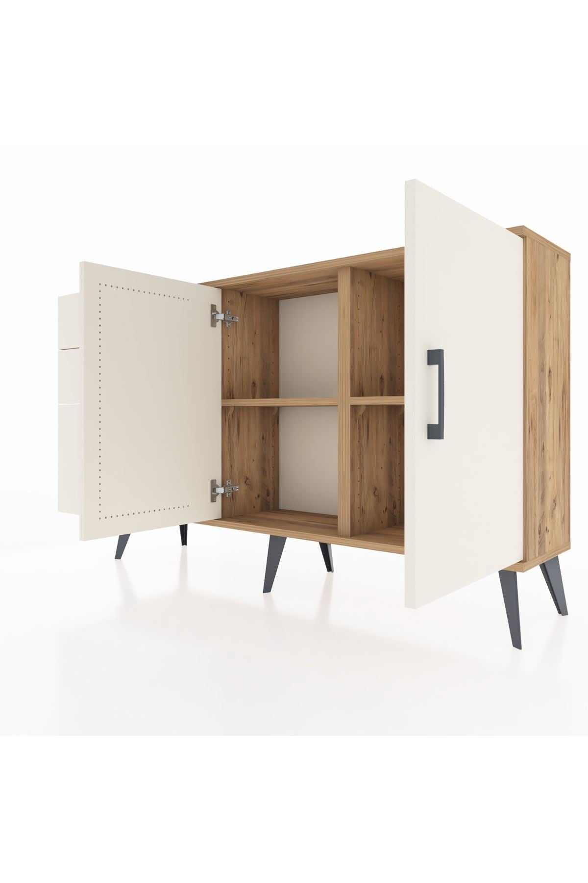 Arges Konsol 2 Raflı 3 Çekmeceli 2 Kapaklı 132x30x83 - S144M044V22A