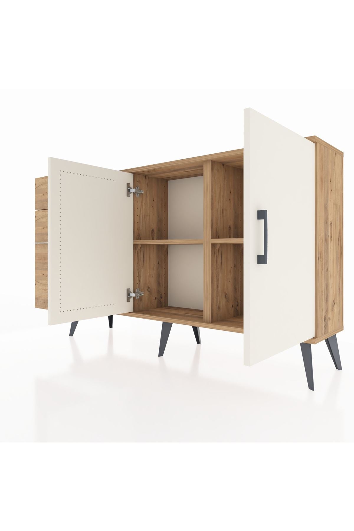 Arges Konsol 2 Raflı 3 Çekmeceli 2 Kapaklı 132x30x83 - S144M044V24A