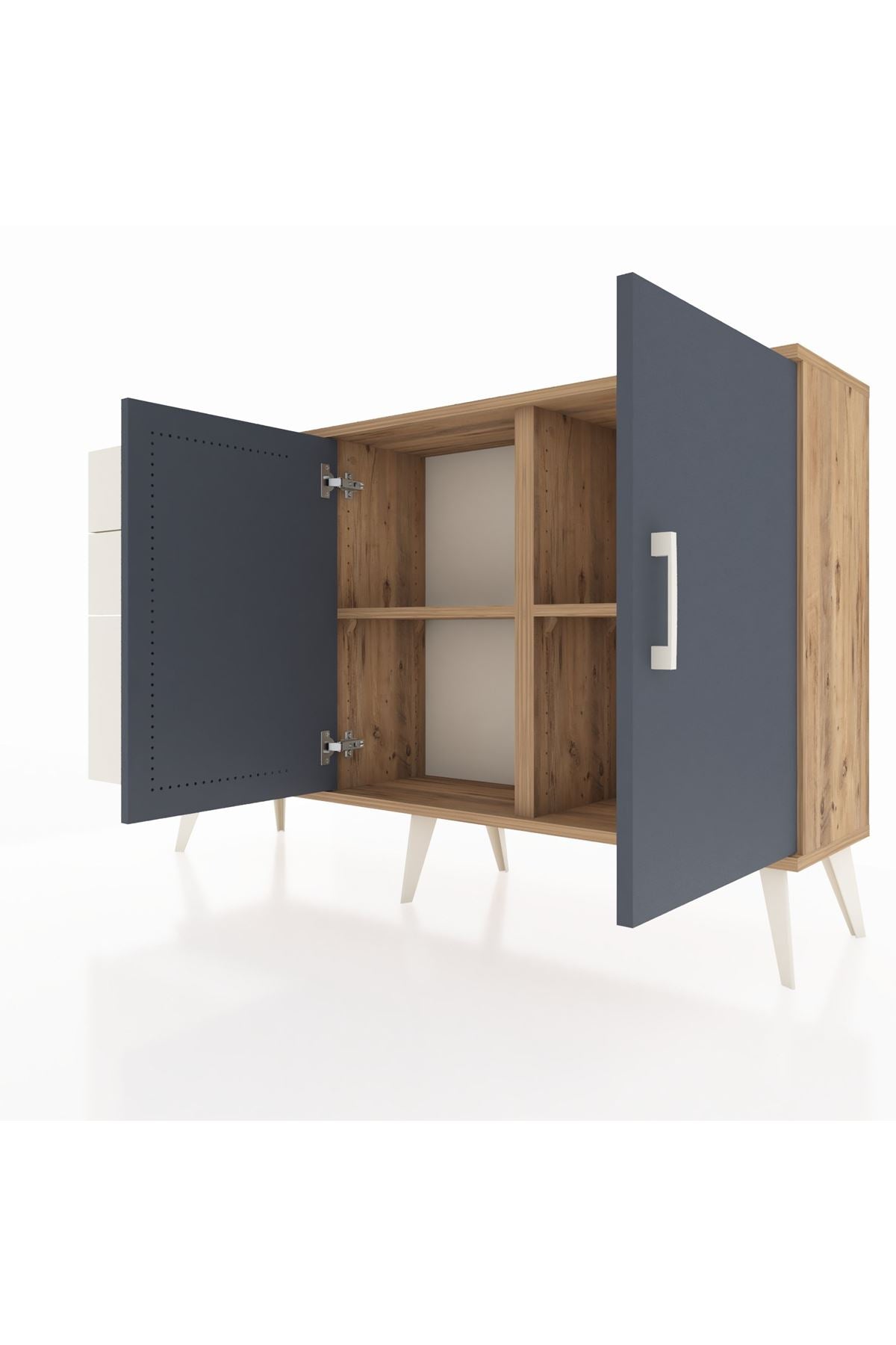 Arges Konsol 2 Raflı 3 Çekmeceli 2 Kapaklı 132x30x83 - S144M044V25A