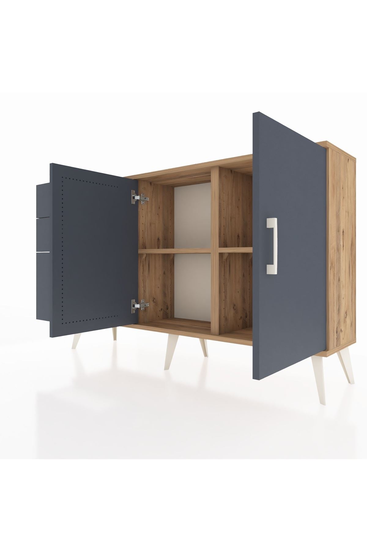 Arges Konsol 2 Raflı 3 Çekmeceli 2 Kapaklı 132x30x83 - S144M044V26A