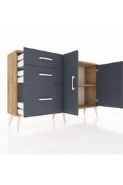 Arges Konsol 2 Raflı 3 Çekmeceli 2 Kapaklı 132x30x83 - S144M044V26A