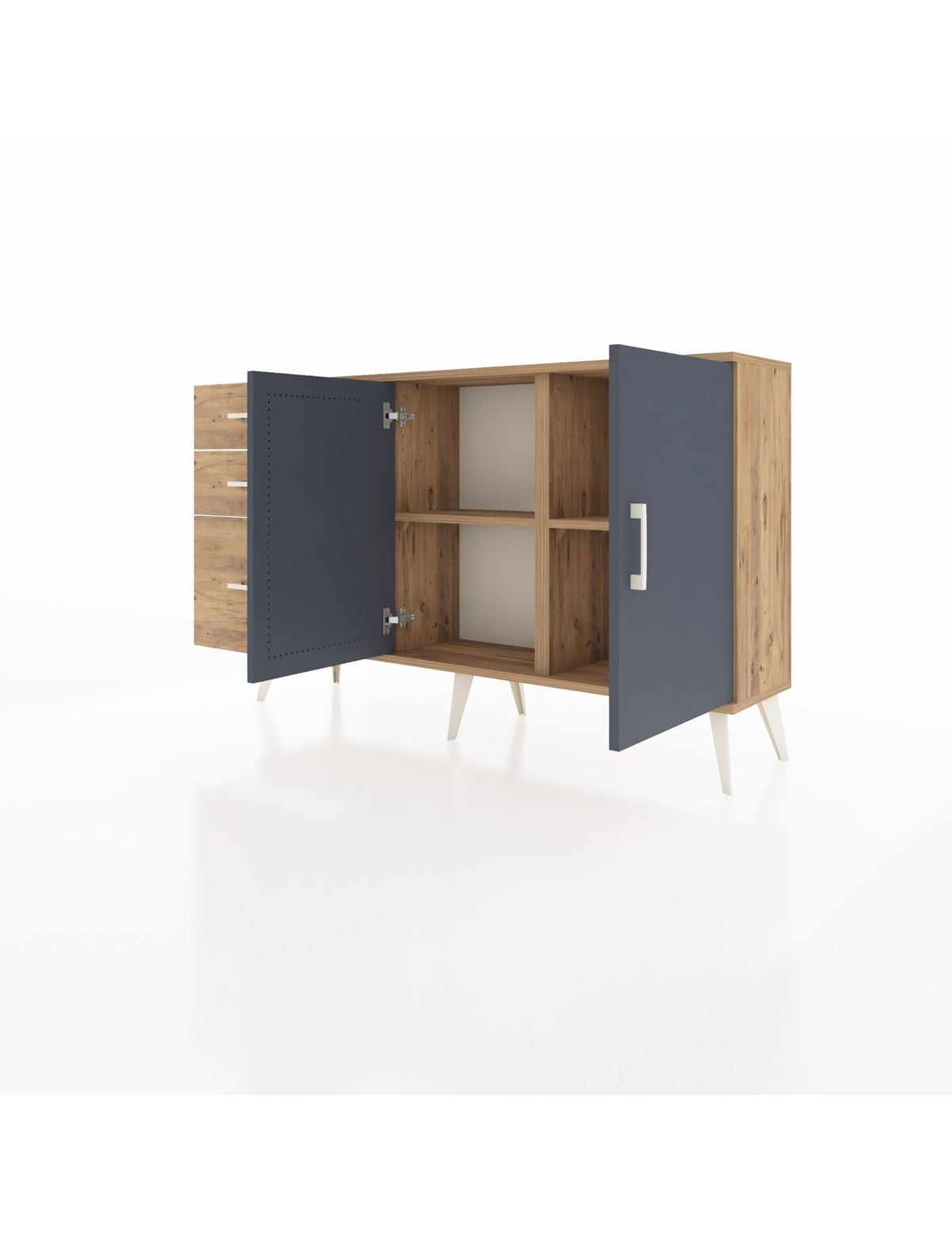 Arges Konsol 2 Raflı 3 Çekmeceli 2 Kapaklı 132x30x83 - S144M044V27A