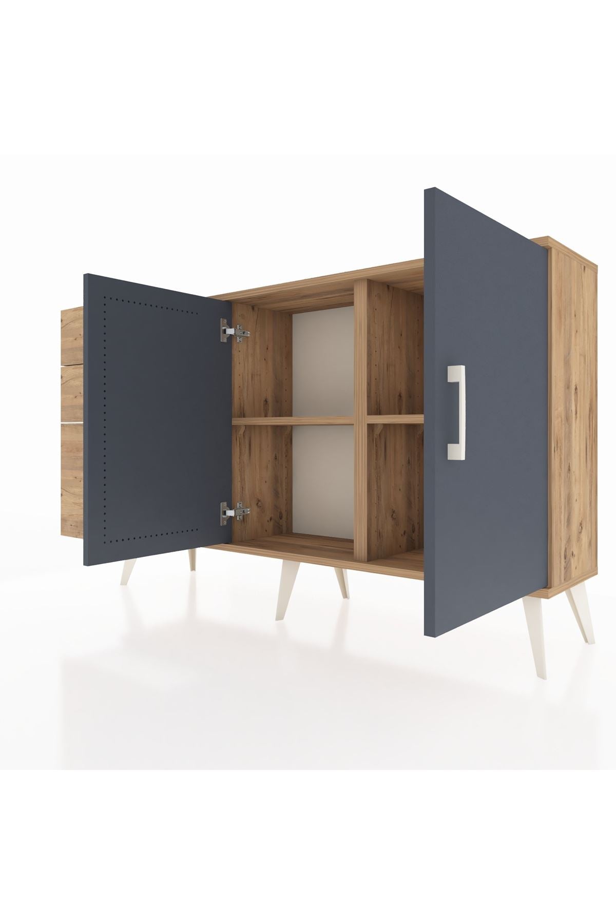 Arges Konsol 2 Raflı 3 Çekmeceli 2 Kapaklı 132x30x83 - S144M044V27A