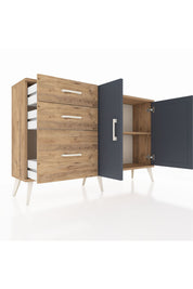 Arges Konsol 2 Raflı 3 Çekmeceli 2 Kapaklı 132x30x83 - S144M044V27A