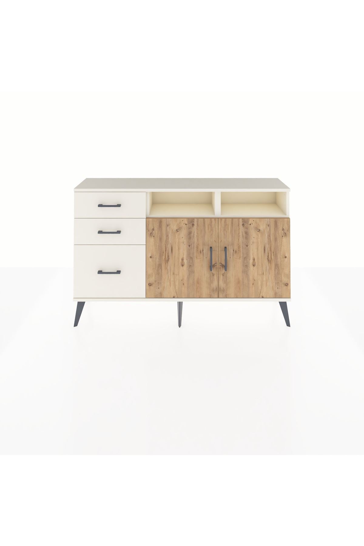 Arges Konsol 4 Raflı 3 Çekmeceli 2 Kapaklı 132x30x83 - S144M045V01A