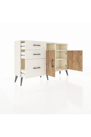 Arges Konsol 4 Raflı 3 Çekmeceli 2 Kapaklı 132x30x83 - S144M045V01A