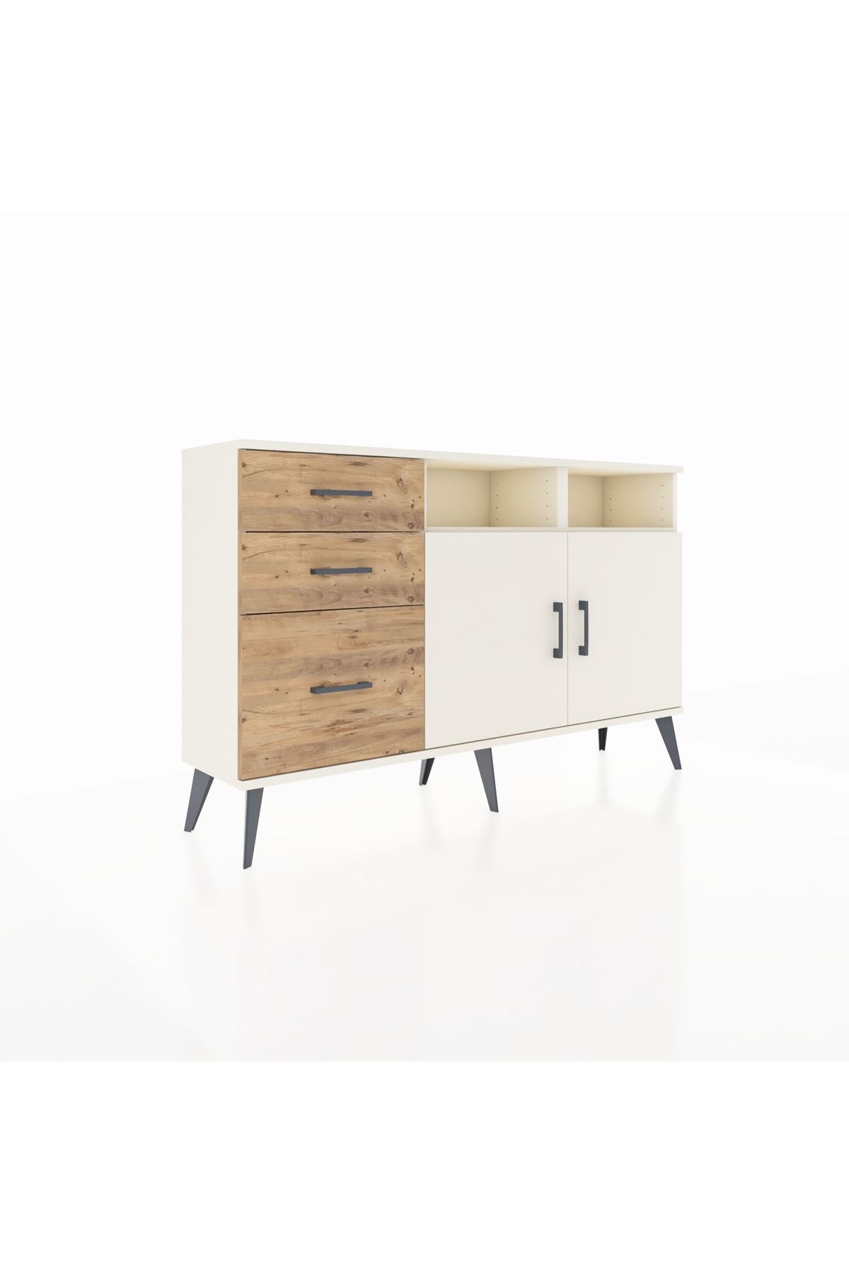 Arges Konsol 4 Raflı 3 Çekmeceli 2 Kapaklı 132x30x83 - S144M045V06A
