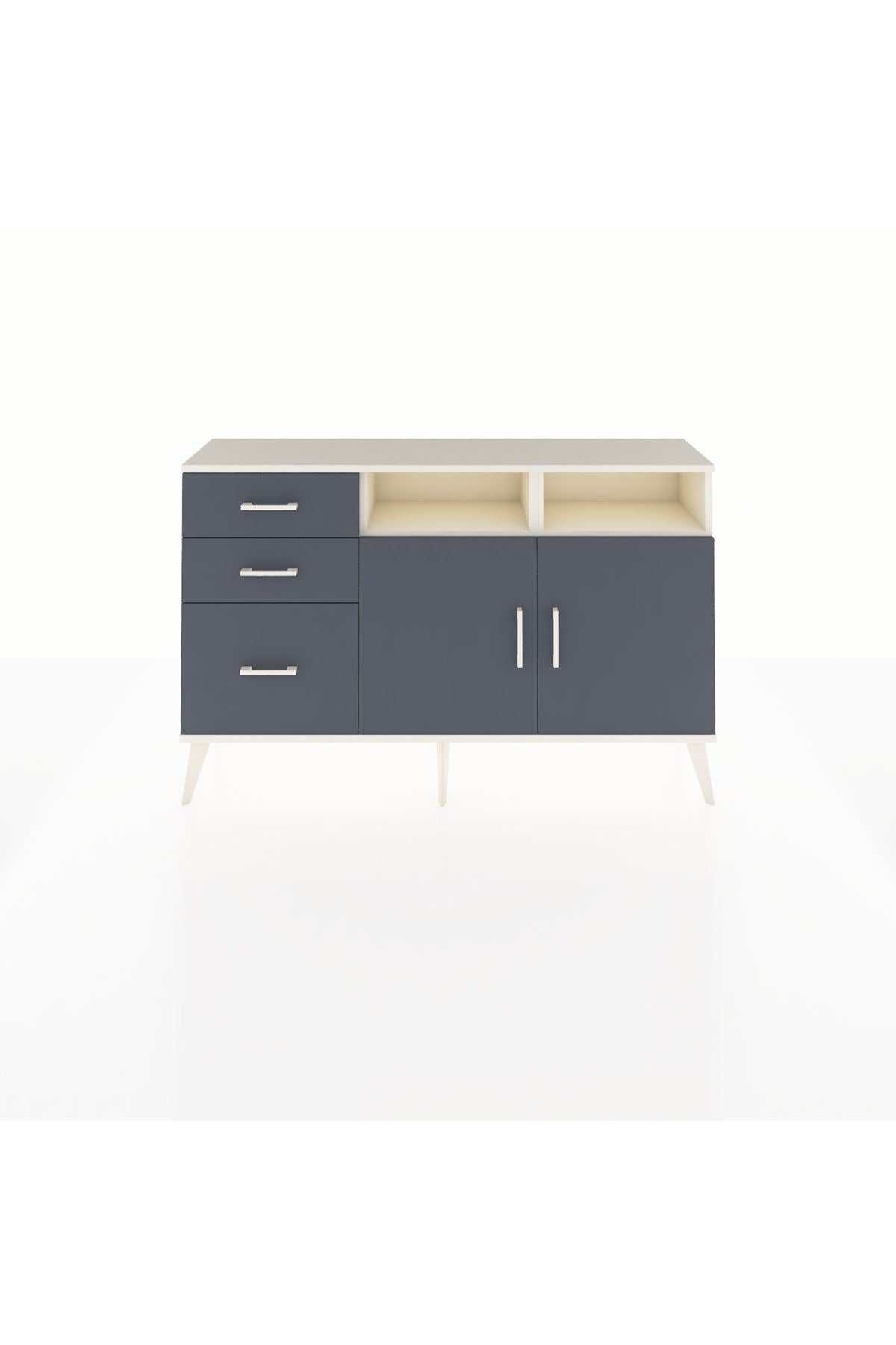 Arges Konsol 4 Raflı 3 Çekmeceli 2 Kapaklı 132x30x83 - S144M045V08A