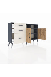 Arges Konsol 4 Raflı 3 Çekmeceli 2 Kapaklı 132x30x83 - S144M045V10A