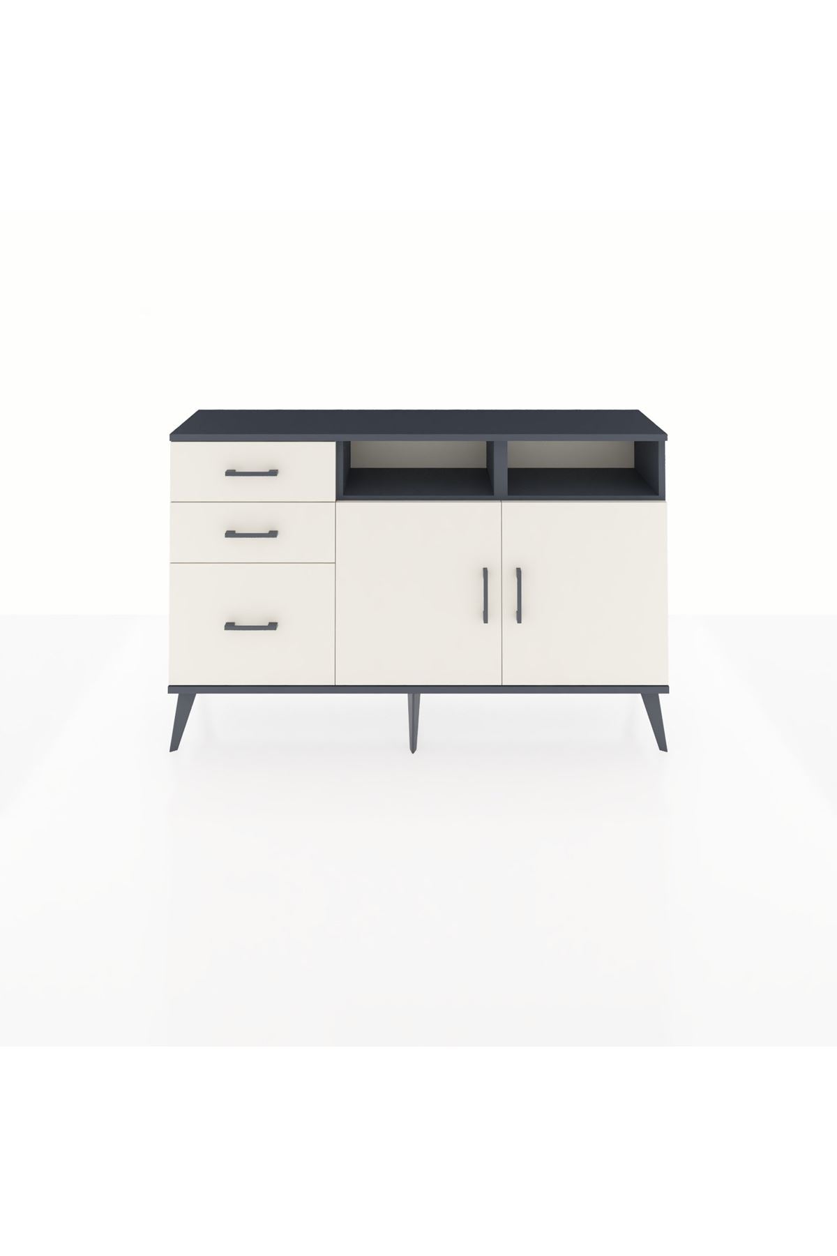 Arges Konsol 4 Raflı 3 Çekmeceli 2 Kapaklı 132x30x83 - S144M045V13A