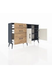 Arges Konsol 4 Raflı 3 Çekmeceli 2 Kapaklı 132x30x83 - S144M045V15A