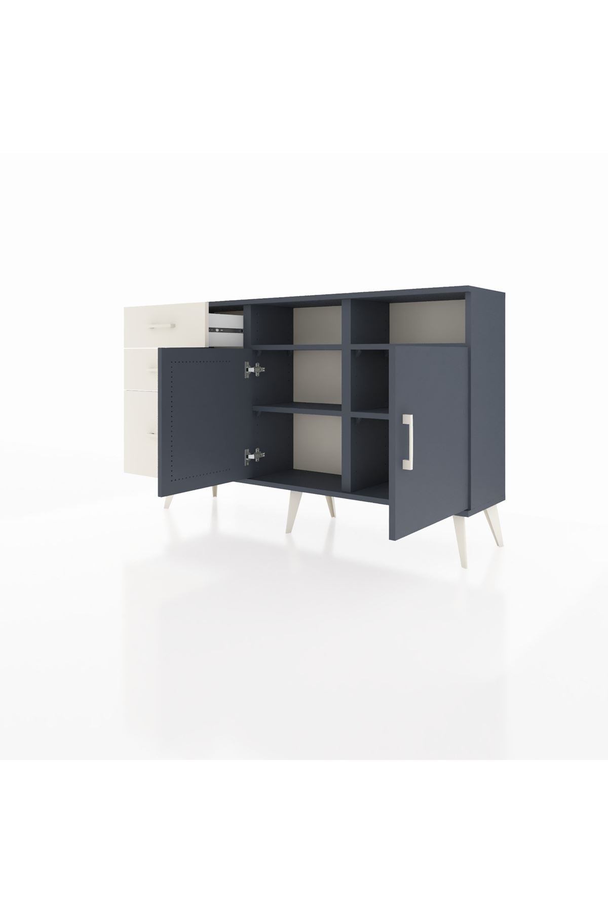 Arges Konsol 4 Raflı 3 Çekmeceli 2 Kapaklı 132x30x83 - S144M045V16A
