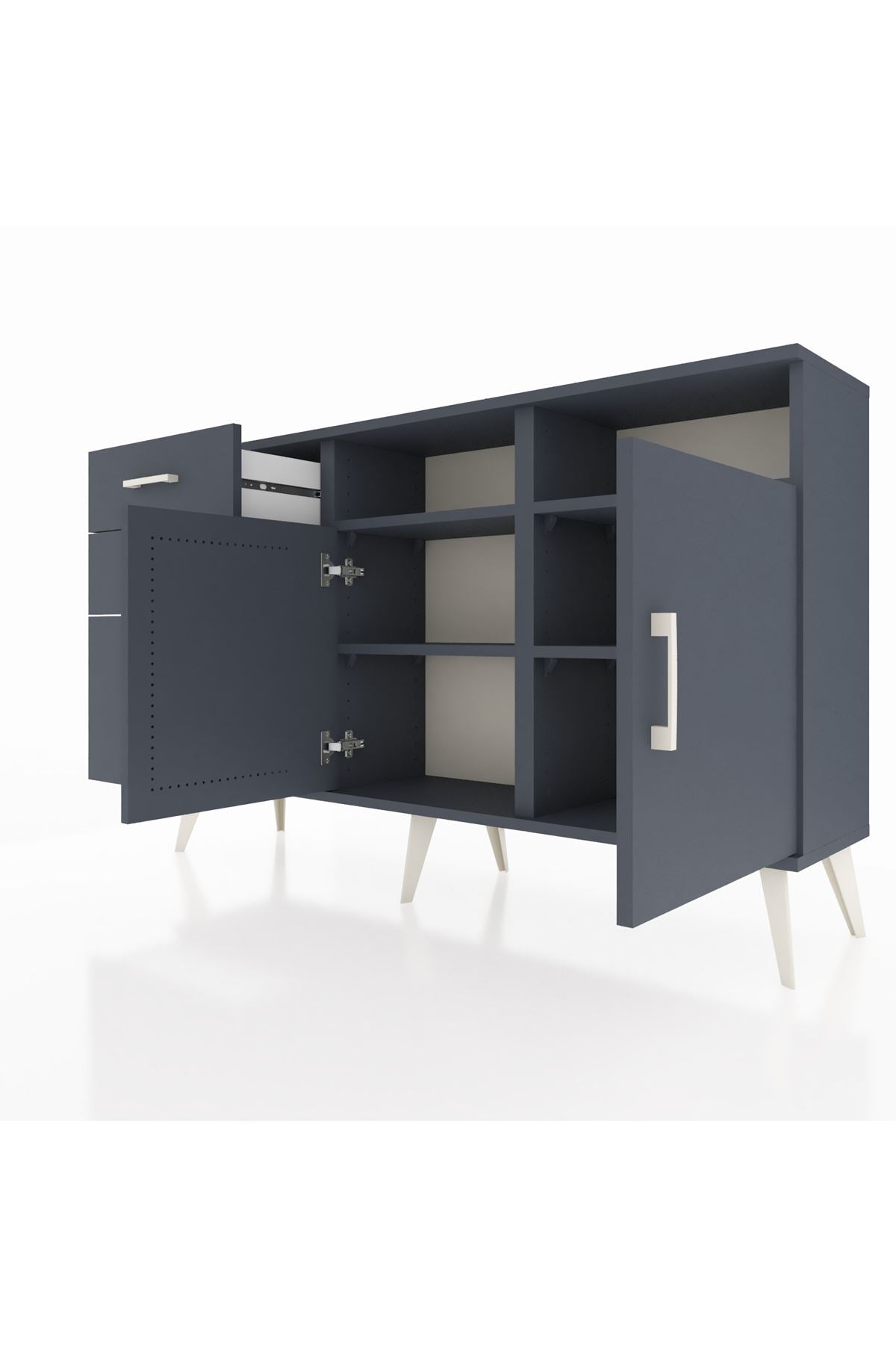 Arges Konsol 4 Raflı 3 Çekmeceli 2 Kapaklı 132x30x83 - S144M045V17A