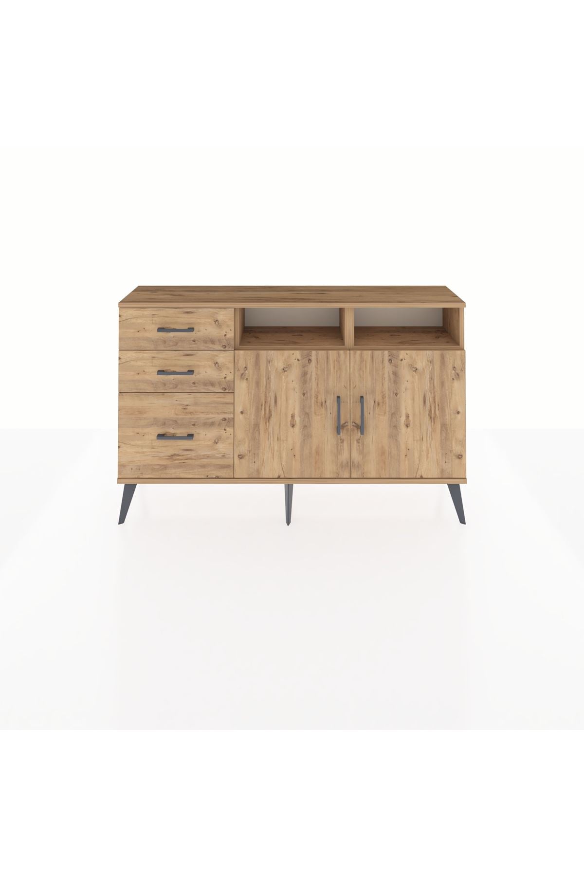Arges Konsol 4 Raflı 3 Çekmeceli 2 Kapaklı 132x30x83 - S144M045V21A