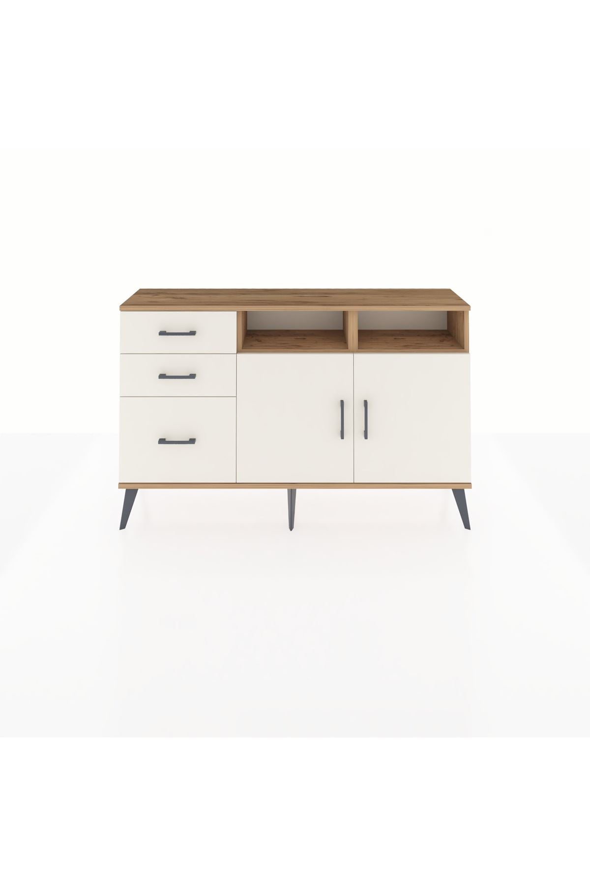 Arges Konsol 4 Raflı 3 Çekmeceli 2 Kapaklı 132x30x83 - S144M045V22A