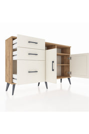 Arges Konsol 4 Raflı 3 Çekmeceli 2 Kapaklı 132x30x83 - S144M045V22A