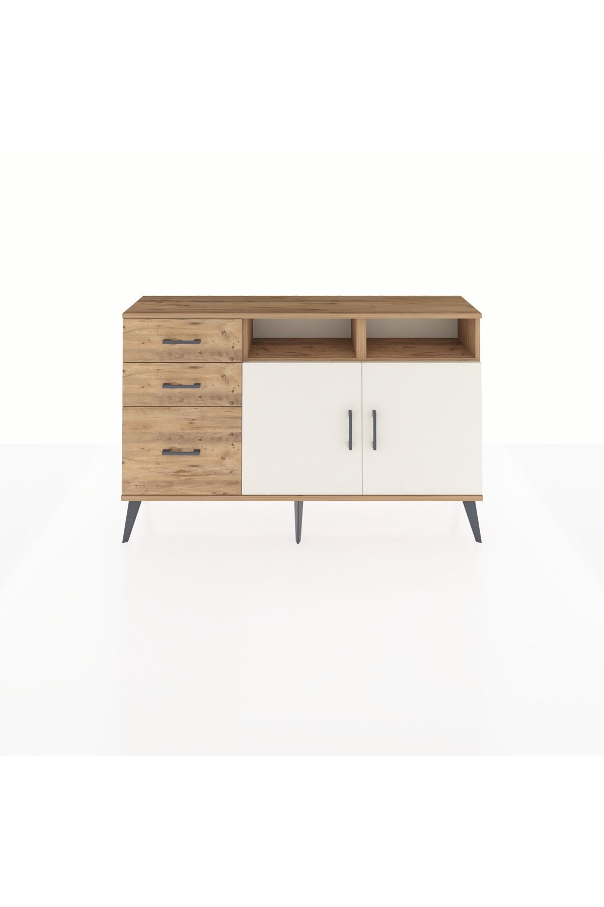 Arges Konsol 4 Raflı 3 Çekmeceli 2 Kapaklı 132x30x83 - S144M045V24A