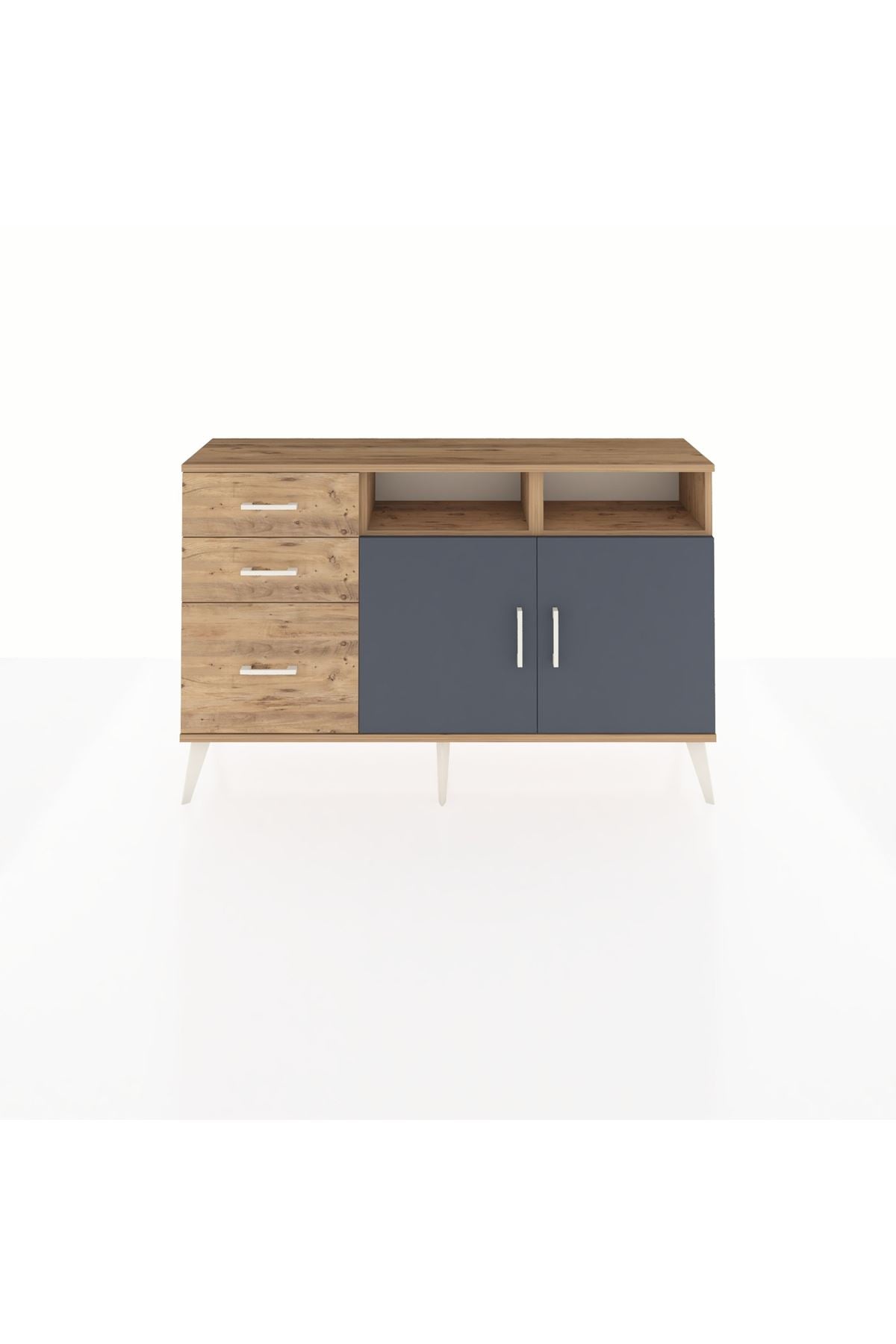 Arges Konsol 4 Raflı 3 Çekmeceli 2 Kapaklı 132x30x83 - S144M045V27A