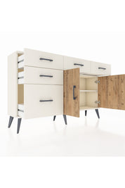 Arges Konsol 2 Raflı 5 Çekmeceli 2 Kapaklı 132x30x83 - S144M046V01A