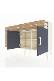 Arges Konsol 2 Raflı 5 Çekmeceli 2 Kapaklı 132x30x83 - S144M046V09A