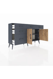 Arges Konsol 2 Raflı 5 Çekmeceli 2 Kapaklı 132x30x83 - S144M046V11A