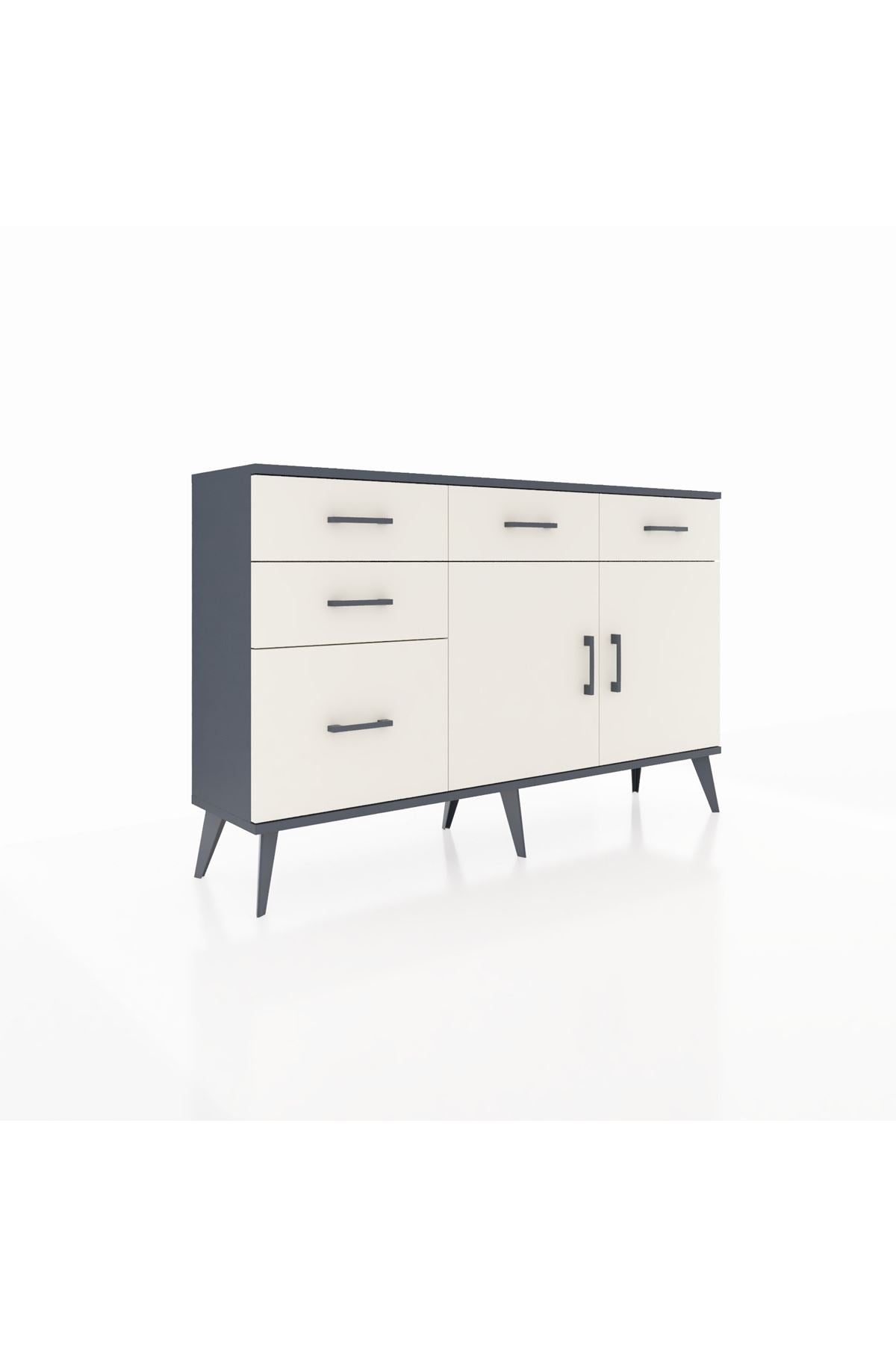 Arges Konsol 2 Raflı 5 Çekmeceli 2 Kapaklı 132x30x83 - S144M046V13A