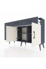 Arges Konsol 2 Raflı 5 Çekmeceli 2 Kapaklı 132x30x83 - S144M046V14A