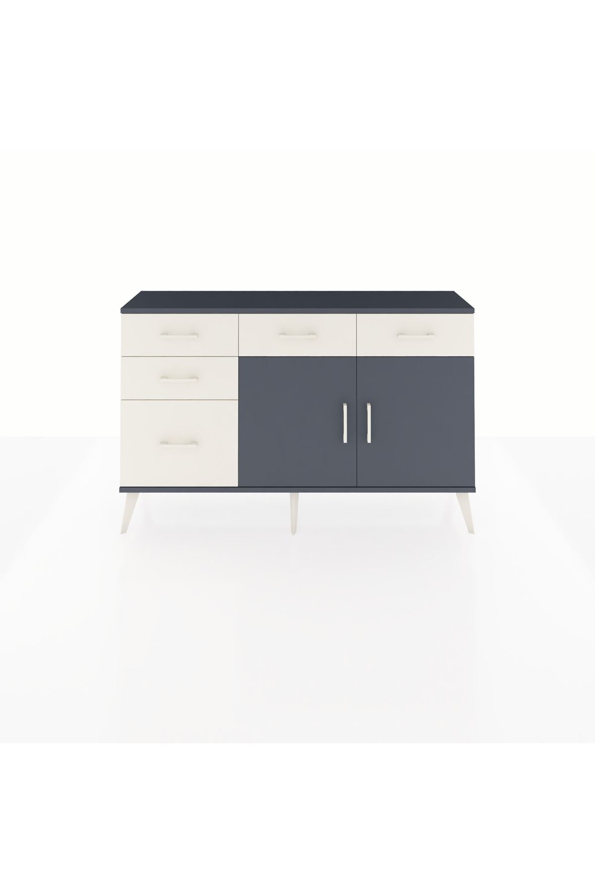 Arges Konsol 2 Raflı 5 Çekmeceli 2 Kapaklı 132x30x83 - S144M046V16A