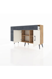 Arges Konsol 2 Raflı 5 Çekmeceli 2 Kapaklı 132x30x83 - S144M046V23A