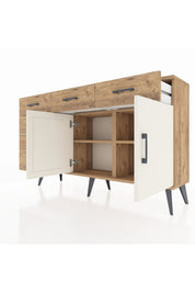 Arges Konsol 2 Raflı 5 Çekmeceli 2 Kapaklı 132x30x83 - S144M046V24A