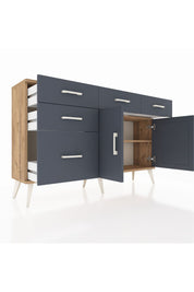 Arges Konsol 2 Raflı 5 Çekmeceli 2 Kapaklı 132x30x83 - S144M046V26A