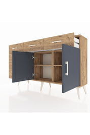 Arges Konsol 2 Raflı 5 Çekmeceli 2 Kapaklı 132x30x83 - S144M046V27A