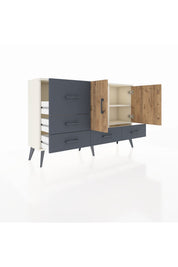 Arges Konsol 4 Raflı 5 Çekmeceli 2 Kapaklı 132x30x83 - S144M047V02A