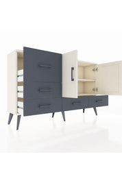 Arges Konsol 4 Raflı 5 Çekmeceli 2 Kapaklı 132x30x83 - S144M047V05A