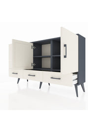 Arges Konsol 4 Raflı 5 Çekmeceli 2 Kapaklı 132x30x83 - S144M047V13A