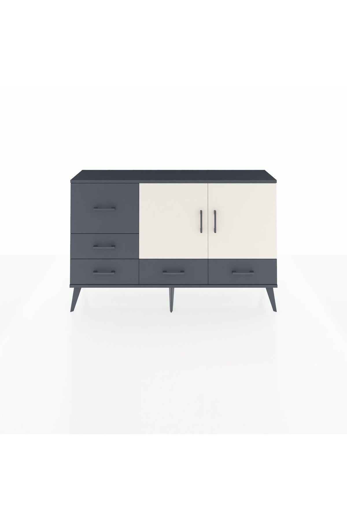 Arges Konsol 4 Raflı 5 Çekmeceli 2 Kapaklı 132x30x83 - S144M047V14A