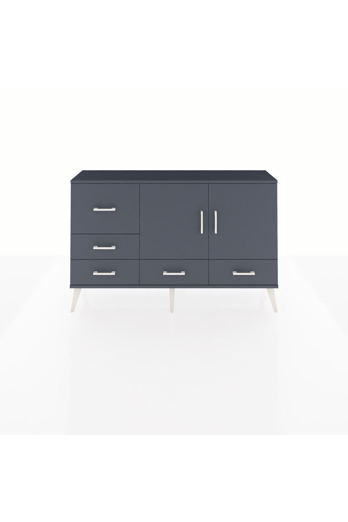Arges Konsol 4 Raflı 5 Çekmeceli 2 Kapaklı 132x30x83 - S144M047V17A