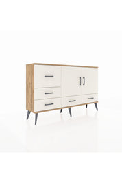 Arges Konsol 4 Raflı 5 Çekmeceli 2 Kapaklı 132x30x83 - S144M047V22A