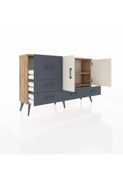 Arges Konsol 4 Raflı 5 Çekmeceli 2 Kapaklı 132x30x83 - S144M047V23A