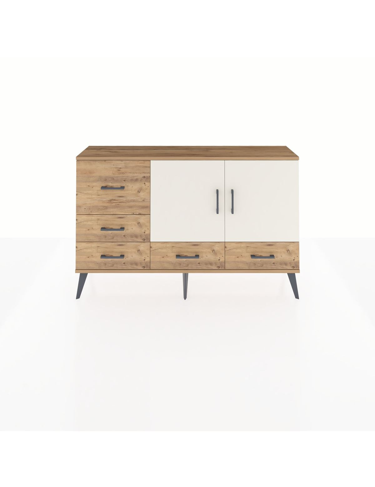 Arges Konsol 4 Raflı 5 Çekmeceli 2 Kapaklı 132x30x83 - S144M047V24A
